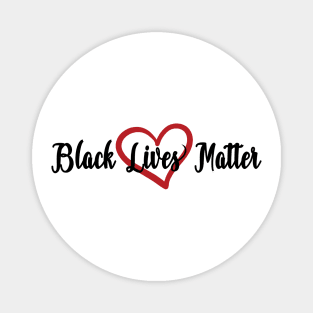 Black Lives Matter Justice Anti Racism Support Design - blk Magnet